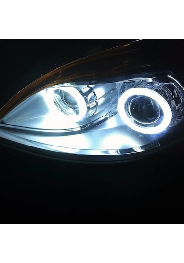 110 Mm-2 Adet Araba Cob Melek Göz Işık Led Yuvarlak Far Arabalar Motosiklet Farları Halka Diyafram Işık 12-24 V Otomoti