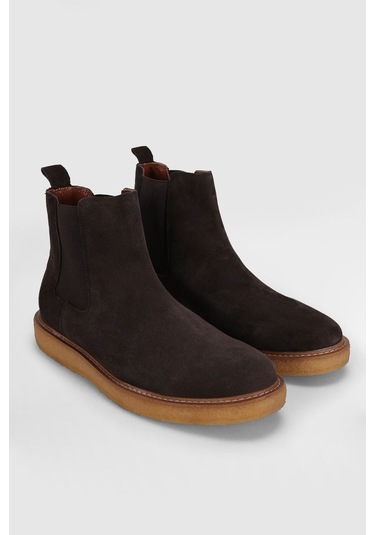 Lufian 112230248 Justın Casual Erkek Deri Bot Kahverengi