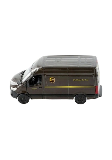 Kinsmart Mercedes Benz Sprinter Ups Kargo Aracı Metal Model Araba Çek Bırak 12 Cm