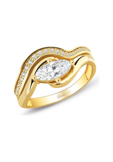 Lilarote 1.06 Ct Pırlanta Modern Tasarım Markiz Yüzük