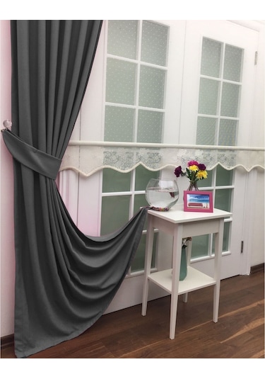 Evdepo Home Deniz Soft Pileli Fon Perde Gri