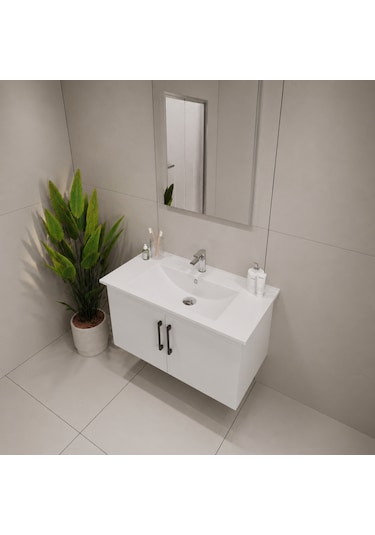 Creavit D20 Banyo Dolabı Seti Çekmeceli 65 Cm Beyaz