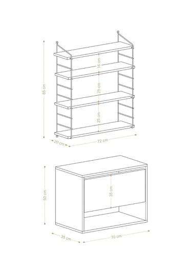 Decormet Pomme Raf Kitaplık Dec0017 Diğer