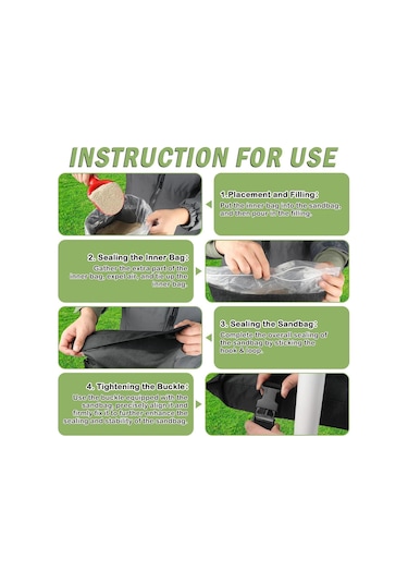 Dolıty 2 Adet Şemsiye Ağırlığı Kum 19,29-inç-x-10,24-inç Siyah