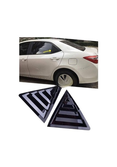Toyota Corolla Kelebek Cam Kaplama Vizörü Parlak Siyah 2014-2020