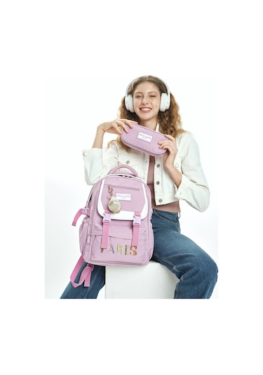 Pierre Cardin Kız Okul Çanta Seti Pcset07pc1111802-mor Mor