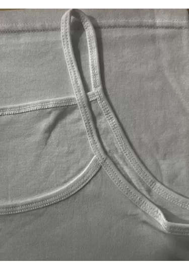 Ekonomik İnce Askılı Kız Çocuk Pamuklu Atlet 3'lü Paket Beyaz