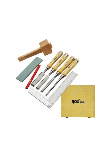 Rox Wood Iskarpela Seti 8 Parça Ahşap  Kutulu