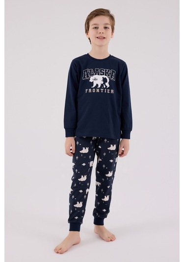 Rolypoly Erkek Çocuk Lacivert Pijama Takımı Rp3718-c-v1