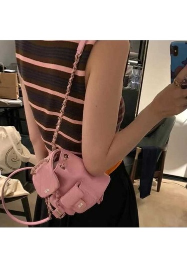 Ganzhoushop Yönlü Yeni Yaz Ve Sırt Sırt Renk Pink Modası Moda Kentsel Kadın İş Hafif Eşleşen Düz Çok Çantası Çantası Çantası Bahar Zb Pembe