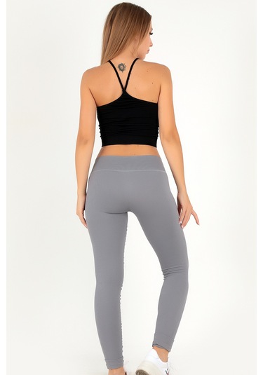 Doremi Seamless Normal Bel Ripli Spor Tayt Antrasit-m/l Çok Renkli