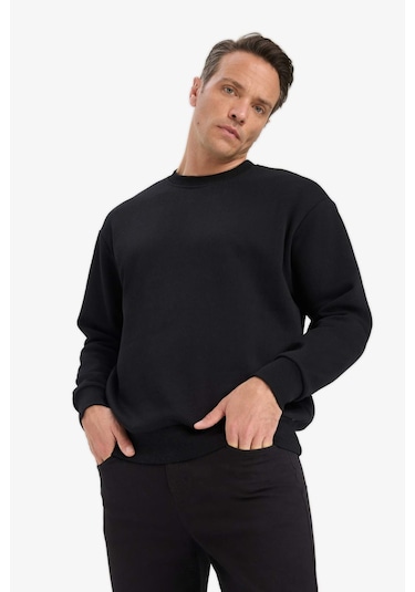 Defacto Relax Fit Bisiklet Yaka Kalın İçi Yumuşak Tüylü Basic Düz Sweatshirt T5139az25aubk81 Siyah Defacto Relax Fit Bisiklet Yaka Kalın İçi Yumuşak Tüylü Basic Düz Sweatshirt T5139az25aubk81 Siyah