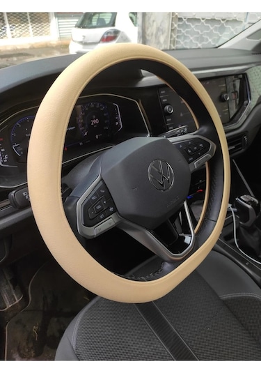 Açık Krem Bej Silikon Direksiyon Kılıfı