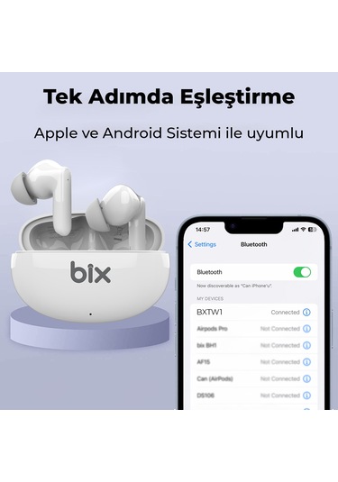 Bix Soundcraft TW1 Bluetooth 5.2 Kulak İçi Kulaklık
