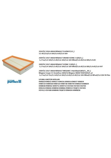 Renault Megane 3 Fluence Scenic 3 Grand Scenic Hava Filitresi