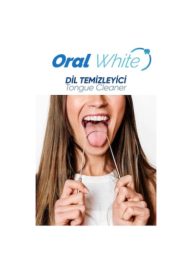 Oral White Paslanmaz Çelik Dil Temizleyici Ve Dil Sıyırıcı 2parça