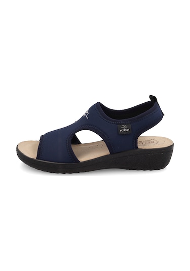 Sneaker Günlük Kadın 55 E71 La Fly Flot Cloth Sandal Blue Lacivert