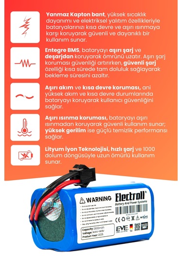 Coredy R3500s Uyumlu Batarya Yüksek Kapasite 2800mah