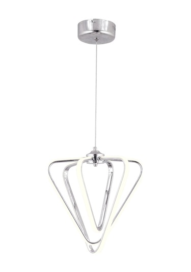 Üçgen 3lü Krom Kumandalı Ve Dimerli Beyaz, Sarı, Gün Işığı Ledli Plafonyer Avize Sb-ld-620 Krom