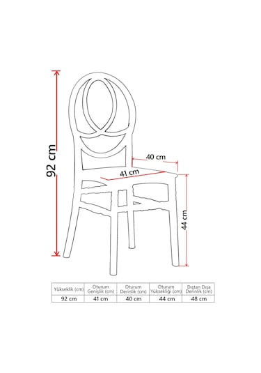 4 Adet Phoenix Beyaz Sandalye / Balkon-Bahçe-Mutfak