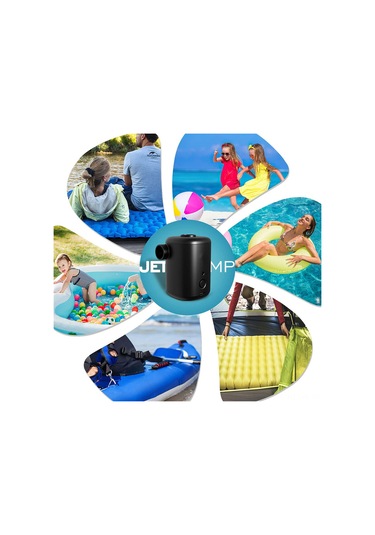 Lemestar Ev Ve Dışarı Kullanıma Uygun Kablosuz Mini Hızlı Şişirme-çıkarma Pompası, 4 Farklı Uçlu, Abs Malzeme, 1500mah Pil, Su Geçirmez, Beyaz