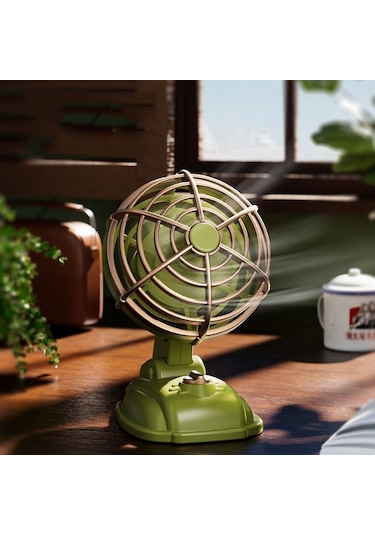 Cbtx Mini Retro Masaüstü Sessiz Elektrikli Fan
