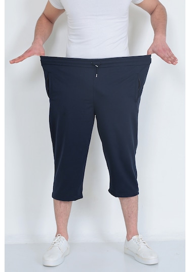 Lukitus Battal Büyük Beden Kapri Erkek Eşofman Altı Lacivert