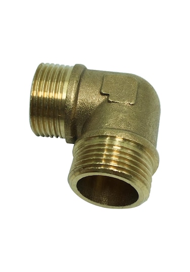 Suntek 1 Adet Çift Erkek Dişli Dirsek Pirinç Adaptör Boru Dn20xdn20