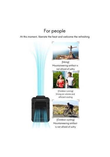 Bel Asılı Fan, Usb Şarj Mini Fan Taşınabilir Asılı Boyun Mobil Bel Asılı Küçük Taşınabilir Kablosuz Bel Fan Hayranları 5478 Siyah
