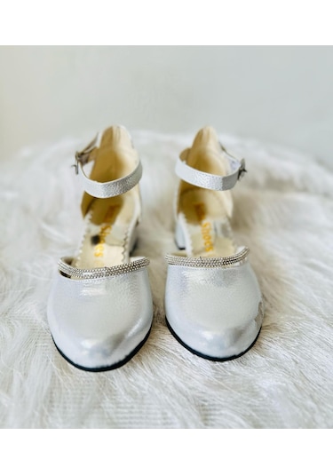 Gala Taş Detaylı Çocuk Topuklu Ayk. Gri