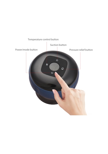 Maiyame Usb Şarjlı 6 Seviye Akıllı Vakum Cup - Isıtmalı Gövde Masajı, Şişme Tedavisi, Kollaj El Aleti - 3 Renk Seçeneği Çok Renkli