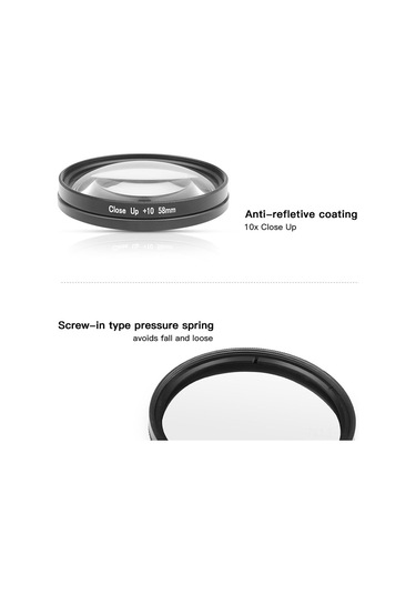Youtek Gopro Hero 7/6/5 İçin 10x Makro Yakın Çekim Lens - 58mm Hd Cam Mercek