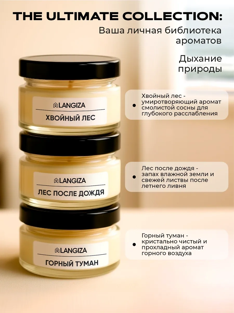 Langiza 9 Parçalı Seyahat Hediye Seti Hoş Kokulu Mumlar 282182011 Beyaz