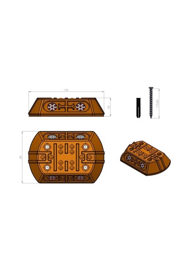 10'lu Cam Reflektörlü Plastik Mini Yol Butonu Seti-3686