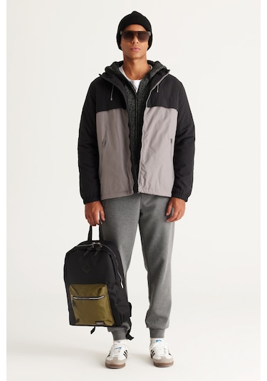 Ac&Co / Altınyıldız Classics Erkek Sıyah Grı Standart Fit Normal Kesim Dik Yaka Yan Cep Mont Siyah - Gri Ac&Co / Altınyıldız Classics Erkek Sıyah Grı Standart Fit Normal Kesim Dik Yaka Yan Cep Mont Siyah - Gri