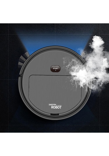 Suntek 4'ü 1 Arada Robot Süpürge Usb Şarjı Ev Evcil Siyah