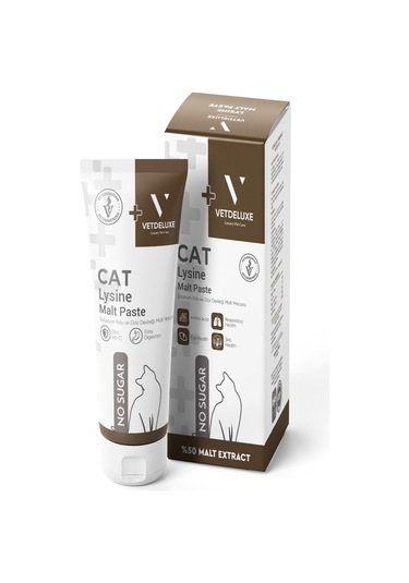 Vetdeluxe Lysine Malt Kedi Köpek Göz Sağlığı ve Solunum Yolu Destekleyici Malt 100 G