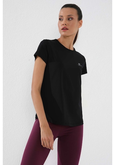 Tommy Life Siyah Basic Kısa Kol Standart Kalıp O Yaka Kadın T-shirt - 97144 Siyah