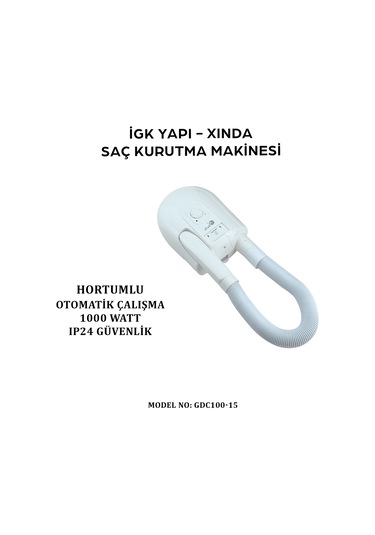 İgk Yapı Xında Hortumlu Saç Kurutma Makinesi Gdc100-15