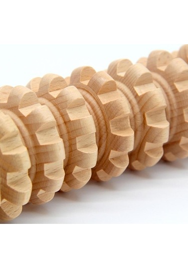 Didadodo Ahşap Terapi Selülit Tetik Noktası Çubuk Rulo, Lenfatik Drenaj Anti Selülit Kas Serbest Bırakma Rulo Lenfatik Drenaj Masaj Aracı Kahverengi