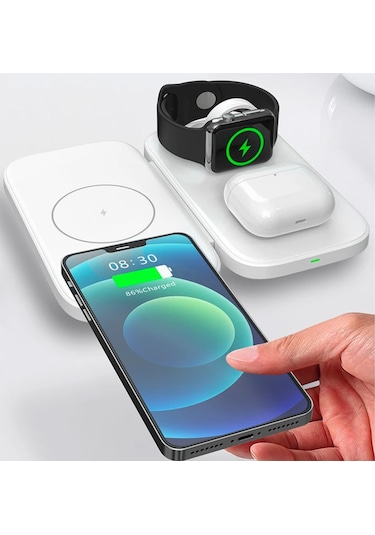 Ally W66 15W 3 In1 Android + iphone Uyumlu Taşınabilir Mini Kablosuz Hı
