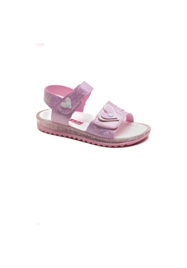 Kalpli Tam Ortopedik Kız Çocuk Sandalet Pembe