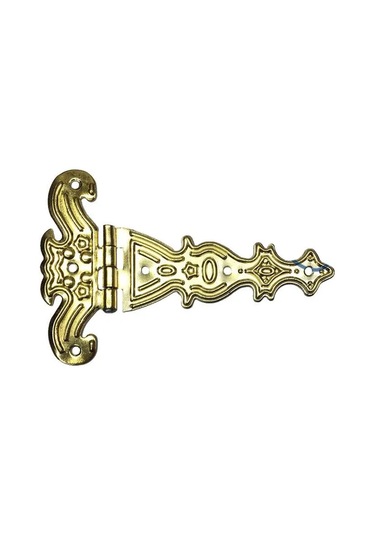 Dekoratif, Sac Tek Kuyruklu Menteşe - 69x102 Mm, Büyük, Sarı, 1 Adet - 9011699591954ynt