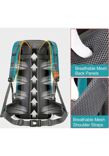 Weikani-70l Yürüyüş Sırt Çantası Suya Dayanıklı Tırmanma Kampı,turuncu Turuncu