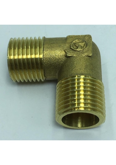 Suntek 1 Adet Çift Dişli Dirsek Pirinç Adaptör Boru