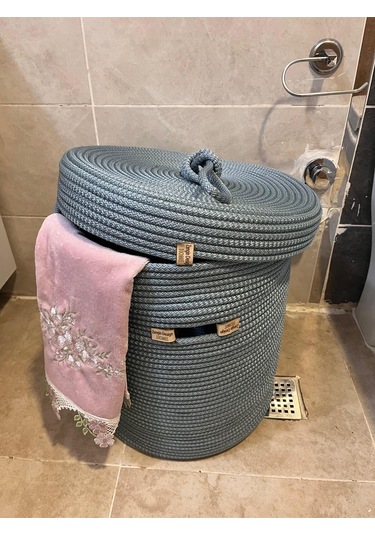 Zengin Design Home Banyo Camaşır Sepeti Zdh-051 Acık Mavi