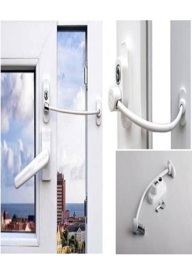 Kilit Pencere Cam Pimapen Bebek Güvenlik Çelik Halatlı Emniyetli Anahtarlı Kapı Çocuk Kilidi