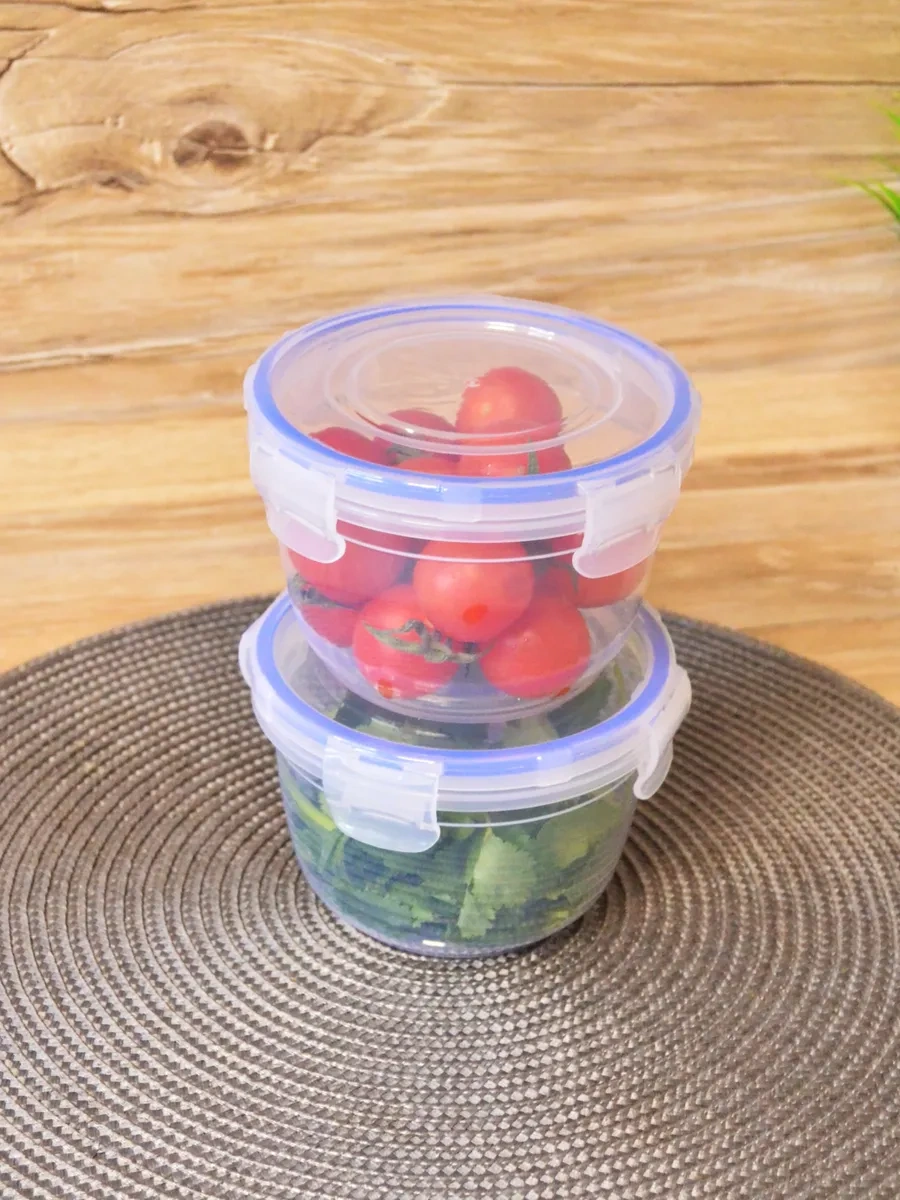 Gds Comfort 625 Ml Yemek Saklama Kapları Seti, Yuvarlak Plastik, 2 Adet 326902693 Beyaz