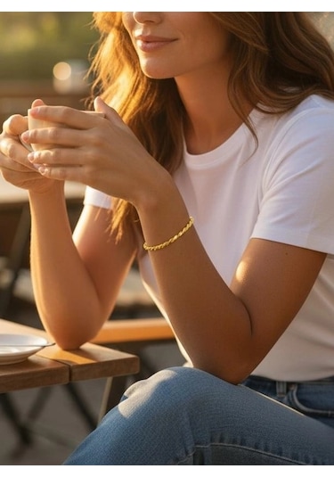 Altın Hediyelik İkili Burma Bilezik