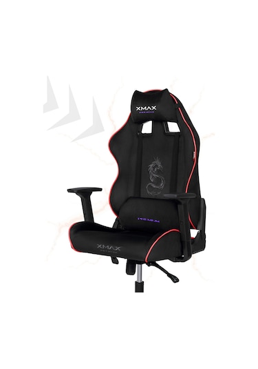 Rio Balerion Terletmez Kadife Kumaş Siyah Gaming Oyuncu Koltuğu - 25 Siyah